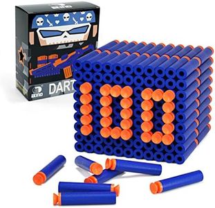 EKIND 100 Pcs Suction Darts Refill Pack Foam Bullet Compatible for NERF N-Strike Series Blaster (Blue)