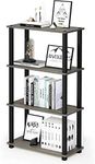 Star Work Standing Floor 4 Tier Rack Wall Shelf For Living Bed Room Home Office| Display Organizer With Utility Storage For Home Décor (H-3.7 Feet|W-2 Feet|D-1 Feet) - Engineered Wood