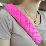 MIKAFEN 2Pack Car Seat Belt Pads Cover,Seat Belt Shoulder Strap Covers Harness Pad for Car/Bag,Soft Comfort Helps Protect You Neck and Shoulder from The Seat Belt Rubbing(Pink)