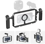 Aluminium Smartphone Video Rig Kit w Handles for MagSafe Magnetic Mount, ULANZI MG-001 Phone Cage Grip Stabilizer, Handheld Filmmaking Vlogging Phone Rig for iPhone Videomaker Videographer