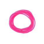 Lizzy Pack of 12 Neon Gummie Bracelets | Bright Gummy Jelly Rubber Bangles Shag Bands Friendship Wristbands | Party Bag Fillers and 80s Halloween Fancy Dress Accessories (Neon Pink)