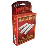 Hohner 3P1896BX Marine Band Harmonica, Pro Pack, Keys of C, G, and A Major