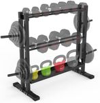 PROIRON Heavy Duty All-in-one Weight rack, 3 Tier Weights Storage Rack for Dumbbells, Weight Plates, and Kettlebells (1000 Pounds Weight Capacity, 2023 Version)