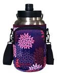 Koverz Half Gallon Jug Carrier, 64oz Bottle Carrier Compatible with Yeti & RTIC Half Gallon Jugs - Midnight Mums