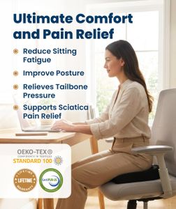 Everlasting Comfort Memory Foam Seat Cushion – Ergonomic Support