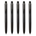 Uni-ball Signo RT1 Retractable Gel Ink Pen, Ultra Micro Point 0.28mm, Rubber Grip, Black Ink, UMN-155-28, Value Set of 5