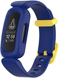 T Tersely Sport Band Strap for Fitbit ACE 3/Fitbit inspire 2 for Kids (2021), Soft TPU Silicone Replacement Bands Fitness Sports Strap for Fitbit ACE3 Activity Tracker - Blue/Yellow