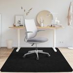 Sayene Office Chair mat for Hardwood Tile Floor,63"x47" Desk Chair Mat for Hard Floors, Anti-Slip Floor Protector for Home Officec,omputer Chair mat for Rolling Chairs Charcoal Black