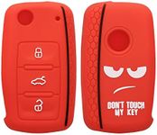 kwmobile Silicone Key Fob Cover Compatible with VW Skoda SEAT 3 Button Car Key