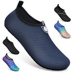 WateLves Mens Womens Water Sports Shoes Yoga Socks Breathable Swim Shoes Barefoot Quick-Dry Beach Snorkeling Shoes, Kd.navy, 6.5/7.5 UK