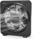 Grelife Box Fan, Quiet Powerful Des