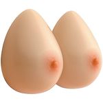 Feminique Silicone Breast Forms | Prosthetic Breast for Transgender, Mastectomy, Crossdressers| Fake Boobs, Fake Breasts, Beige, EE/F Cup (3600g)