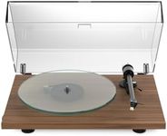 Pro-Ject T2 SuperPhono, Plug & Play Turntable with Built-in Phono Preamplifier, heavy glass platter, 9" Aluminium tonearm with Sumiko Rainier cartridge fitted (Walnut)