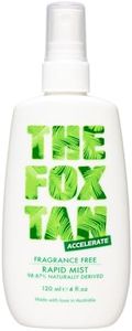 The Fox Tan Fragrance-Free Rapid Tanning Mist, Natural Tanning Accelerator Mist For Darker & Faster Tans, Flawless Tans, Vegan & Cruelty Free, 120mL