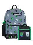 Minecraft Children's Backpack, Multi-Colour, Grey, One Size, Grey, One Size, Grey - Waist Unique, Grey, One Size