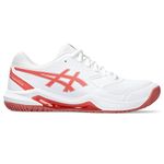 ASICS Men's Gel-Dedicate 8 Pickleball Shoes, White/Light Garnet, 3.5 UK