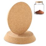 Thinp Large Wooden Tapered Cork Plugs,Natural Soft Wood Corks Large Cork Lid Round Cork Stopper Tapered Cork Bung Wine Stopper Corks for Crafts Jars and Bottles (2 Piece,D 3.7-4.5 in)