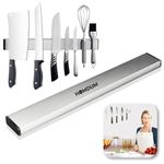 Homdum 16 inch Magnetic Knife Holder for Wall Self Adhesive Magnetic Strip, Extra Strong Knife Magnets for Walls, Magnetic Knife Rack Made of Stainless Steel