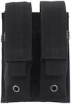 JINJULI Tactical Molle Double Magazine Pouch Pistol Mag Pouch (Black)