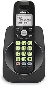 VTech VG101-11 DECT 6.0 Cordless Phone for Home, Blue-White Backlit Display & Big Buttons, Full Duplex Speakerphone, Caller ID/Call Waiting, Easy Wall Mount, Reliable 1000 ft Range (Black)