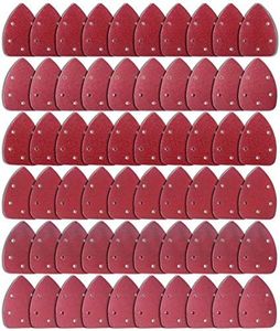 AUSTOR 60 Piezas Hojas de Lija Triangular Papel de Lija de Gancho y Bucle de Surtidos 40/60/80/120/180/240 Grano