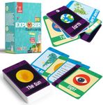 merka 90 Pack Science Flash Cards- Solar System, Human Body and Geography, Homeschool Supplies for Kids, Picture Cards for Kids’ Learning, Word Travel Games for Summer Vacation