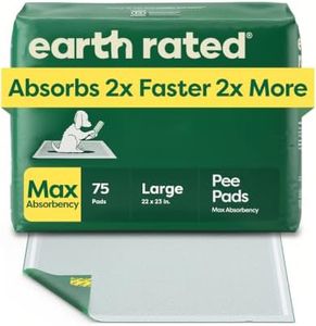Earth Rated 75 Puppy Pads, Max Absorbency Pee Pads for Dogs, Regular (L)