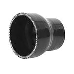 X AUTOHAUX 2.25" to 3" ID Black Silicone Hose Coupler Intercooler Tube