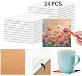 24 PCS Ceramic Tiles for Crafts 4x4