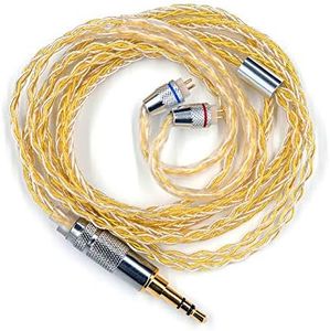 KZ Earphones Gold Silver Mixed Plated Upgrade Cable Headphones Wire for Original ZSN ZS10 Pro AS10 AS06 ZST ES4 ZSN Pro BA10 (C Pin: Suit for ZSN/ZSN Pro/ ZS10 Pro)