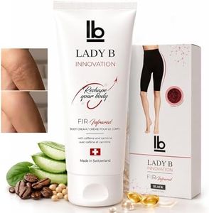 LADY B Firming body lotion for women,Tightening&Cellulite Cream For Belly Thigh Butt & Arm,Wear FIR infrared black tights Daily for firmer, smoother & more elastic legs skin-Clinically Tested L/XL