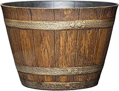 Classic Home and Garden 74 Whiskey Barrel, 9", Distressed Oak