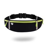 Running Belt with Adjustable Elastic Strap – Sweat Proof Large Capacity Waist Pack Perfect for Workouts, Exercise, Cycling, Walking, Travel & Outdoor Activities