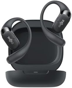 SHOKZ OpenFit 2 Open-Ear-Kopfhörer, True-Wireless-Bluetooth-Ohrhörer mit Mikrofon, Ohrbügel-Open-Ear Headphones mit 48 Stunden Wiedergabezeit, Schnellladung, IP55 Wasserfest, mit Tragetasche, Schwarz