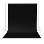 Black Backdrop Curtain,Hemmotop 5x6