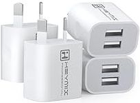 HEYMIX Dual USB Wall Charger, 4-Pac