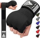 RDX Gel Boxing Hand Wraps Inner Gloves, Quick 75cm Long Wrist Straps, Elasticated, Padded Fist Hand Protection, Muay Thai MMA Martial Arts Punching Speed Bag Training Bandages, Under Mitts Handwraps