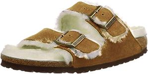 Birkenstock Arizona Shearling Mink Beige Unisex Sandals 39 (US Women's 8-8.5)