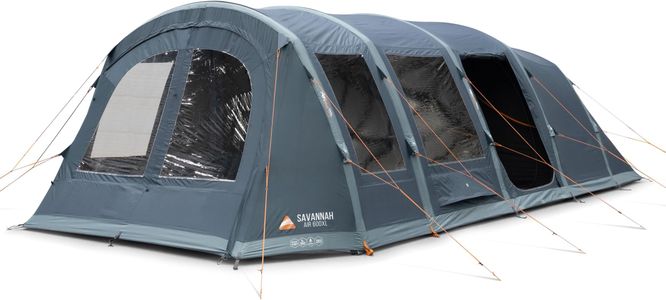 Vango Savannah Air 600XL 6-Person Inflatable Tent – AirBeam, Double Living, Midnight Bedrooms, Waterproof, Groundsheet