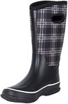 WTW Mid Calf Rain Boots for Women - Waterproof Insulated Neoprene Mud Boots Outdoor Hunting Garden Boots