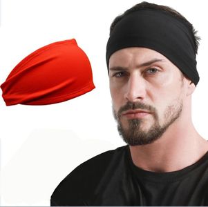DEMIL Mens Running Headband 1 Pack or 3 Pack Stretchy Sweatband for Men Sweat Head Bands for Football Tennis Cycling Fitness Workout Unisex Sports Hairband(1PACK-Red)