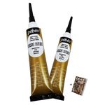 Pebeo Cerne Relief Outliner- 2 Pack Gold Paint Dimensional Color Relief Paste- Mixed Media & Modern Art Supplies Relief Paint Set for Stained Glass Art, Craft Embellishments, Outline in Color, E-book