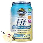 Garden of Life Raw Organic Fit Vegan Protein Powder Vanilla, 28g Plant Based Protein for Weight Loss, Pea Protein, Fiber, Probiotics, Dairy Free Nutritional Shake for Women and Men, 20 Servings