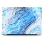 Berkin Arts Compatible with MacBook Pro 13 inch Art Case Skin, 2022, 2021, 2020-2016 Release A1706/A1989/A2159 Marble Abstract Blue Pattern Grey Hard Shell with Keyboard Cover & Screen Protector