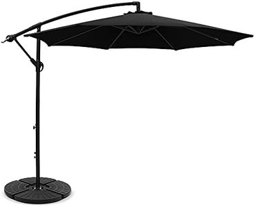 Instahut Outdoor Umbrella 3M Black Cantilever Stand, Sun Beach Garden