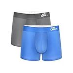 JustWears Everyday & Active Mens Trunks, 2 Pack | Breathable Anti-Chafe Underwear with Moisture-Wicking MicroModal Air Cool Fabric & PouchTech™ Support | Seamless Boxers for Men | Pants Gift