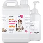 Pawbits 5 Litre Scottish Salmon Oil For Cats,Dogs & Pets - Natural Omega 3+6+9, Healthy Coat & Immune System UK Made Suitable For Horses and Ferrets.