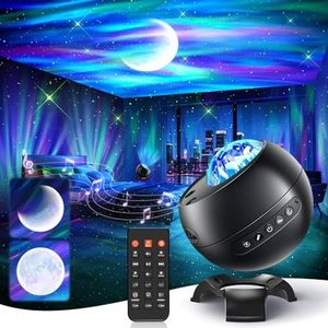 Galaxy Projector for Bedroom, 21Colors Northern Lights Projector, 15White Noise&Bluetooth Star Projector Galaxy Lights, Remote Ceiling Projector,Aurora Light Projector Room Decor,Gifts for Kids,Adults
