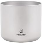 SILVERANT Camping Mug Titanium Double Wall Coffee Tea Cup (110ML Double-Wall Cup)