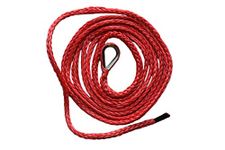 QIQU 1/4" 10ft ATV Plow Lift Rope,Snow Plow Lift Rope,Synthetic Rope,Snow Plow Attachments (Red)